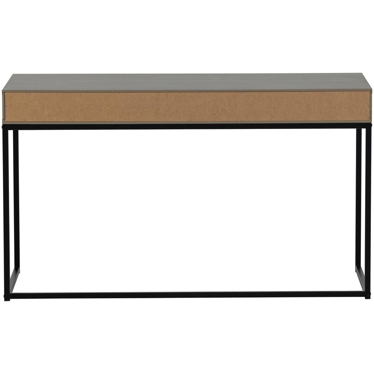 Schreibtisch Nore Schlammfarben B: 130 cm - Schlammfarben/Schwarz, MODERN, Holz/Metall (130/58/75cm) - Livetastic