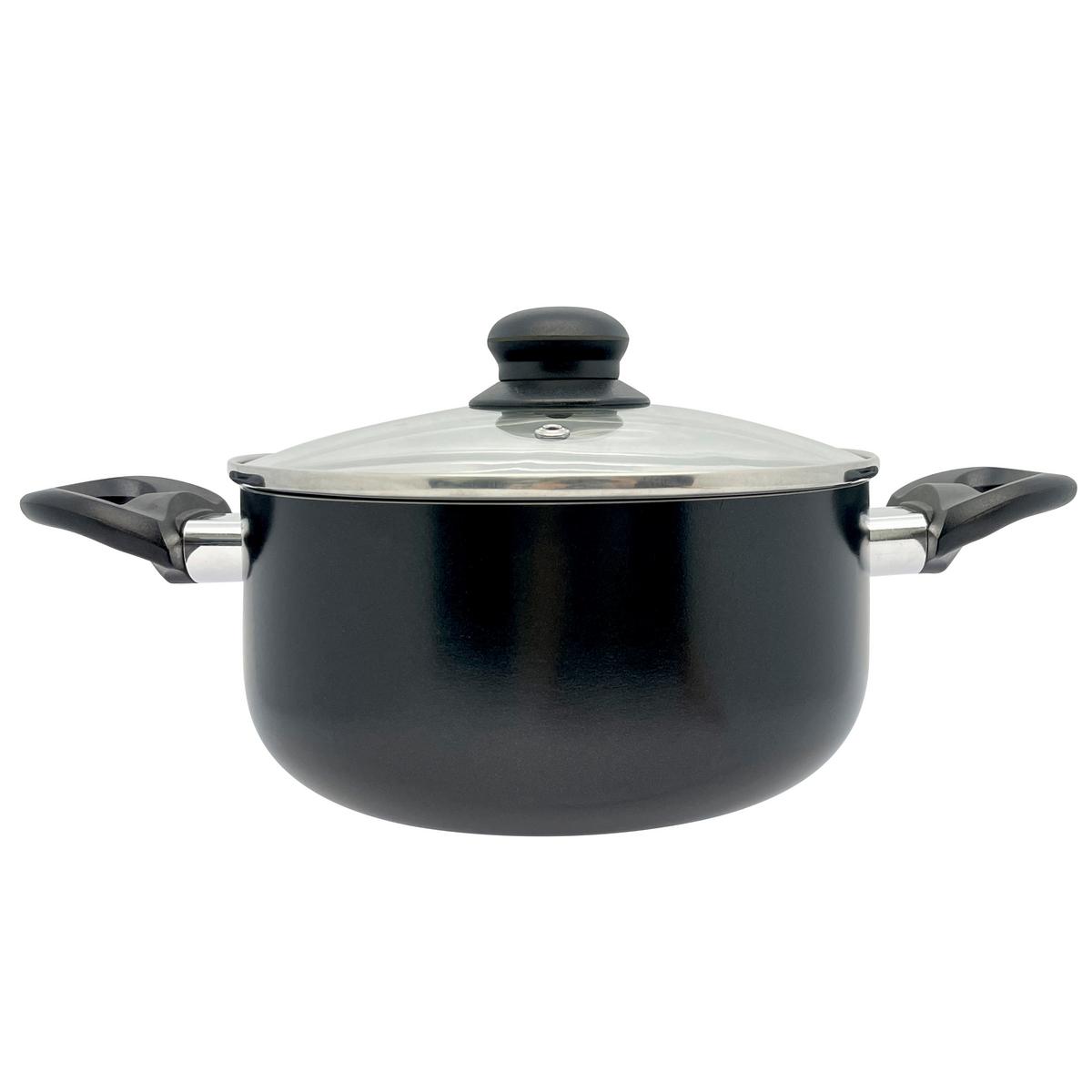 Főzőedény Edda - fekete/áttetsző, Konventionell, műanyag/Üveg (20/9,5cm) - Luca Bessoni