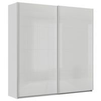 Tolóajtós Szekrény Feldkirch 225/229 Cm - világosszürke/magasfényű szürke, Modern, faalapú anyag/Üveg (225/229/62cm)