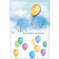 Billett Abschied Ballons - Multicolor, Basics, Papier/Kunststoff (12/18/2cm)