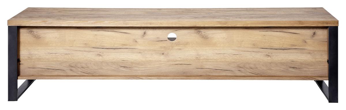 Lowboard Loop TV 180 B: 180 cm Kerneiche - Eichefarben/Anthrazit, KONVENTIONELL, Holzwerkstoff/Metall (180/45/40cm) - Livetastic