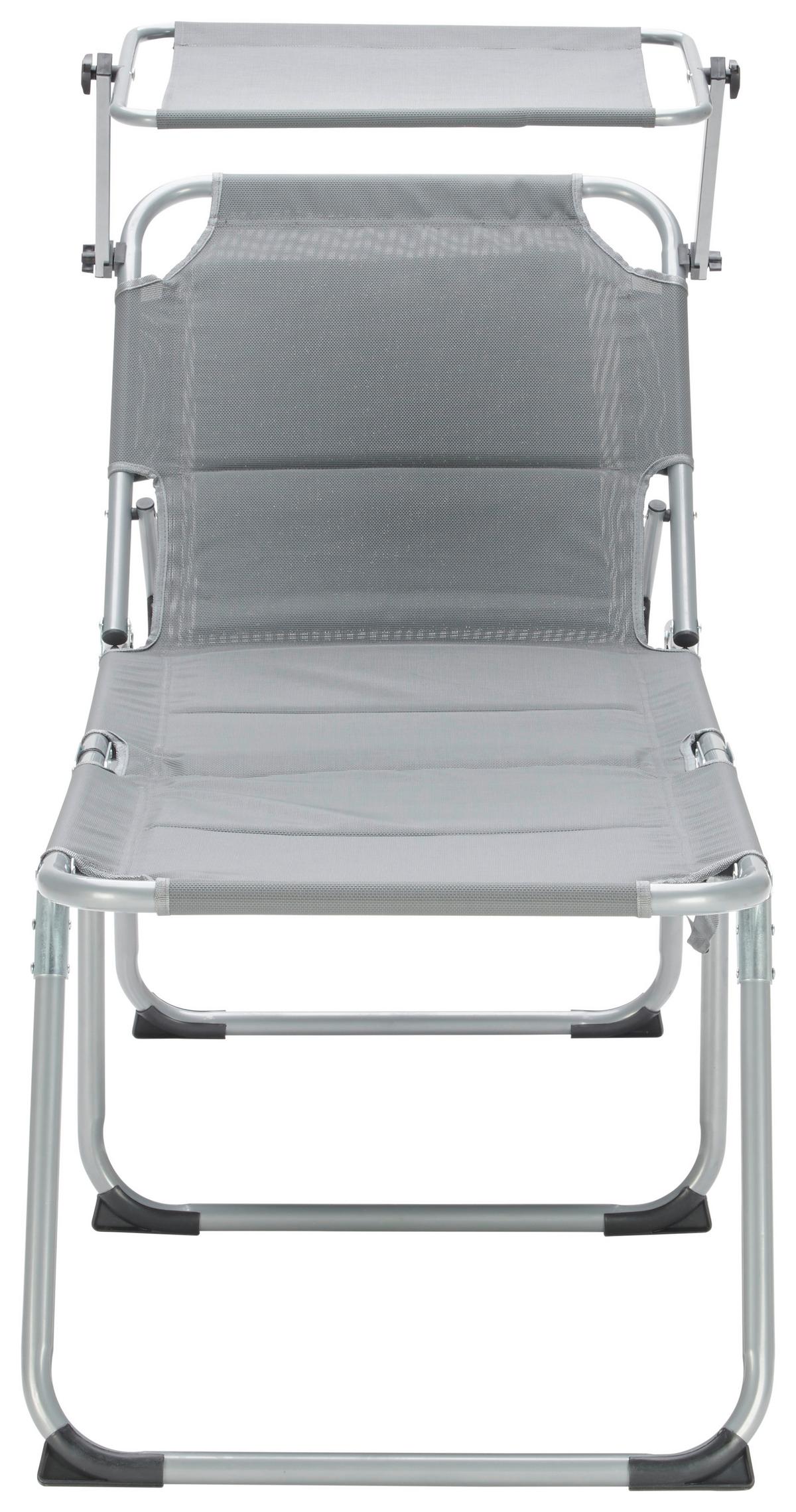 ZAHRADNÍ LEHÁTKO HARALD - šedá, Moderní, kov/textil (196/45/59cm) - Mömax