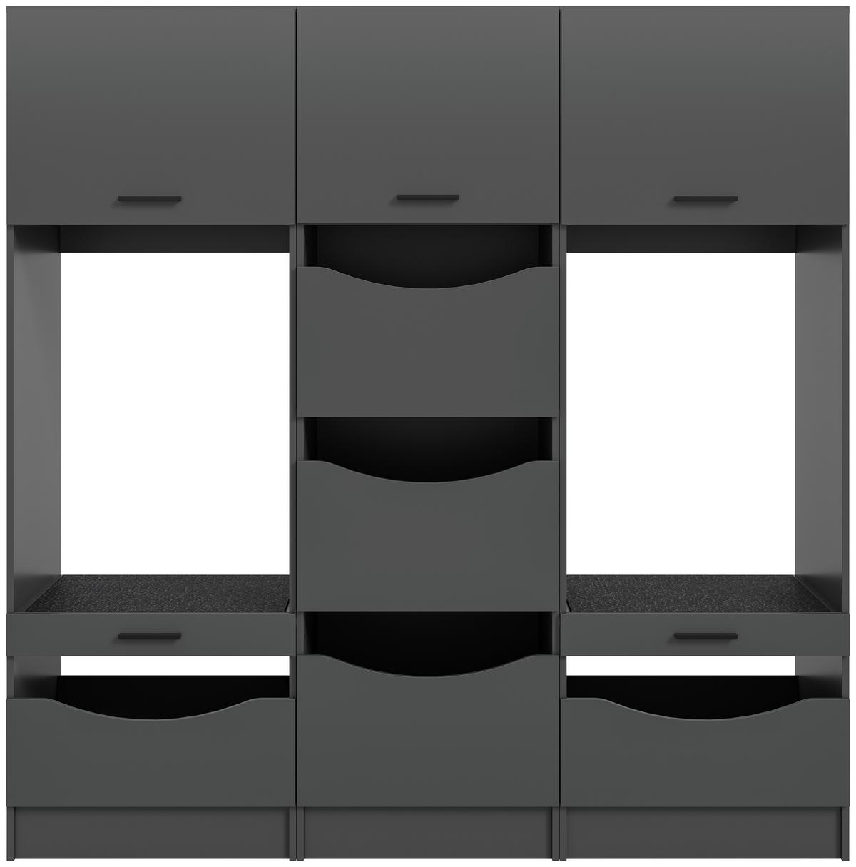 Prádelna Free Anhracit - antracitová, Basics, kompozitní dřevo (192/195/68cm) - MID.YOU