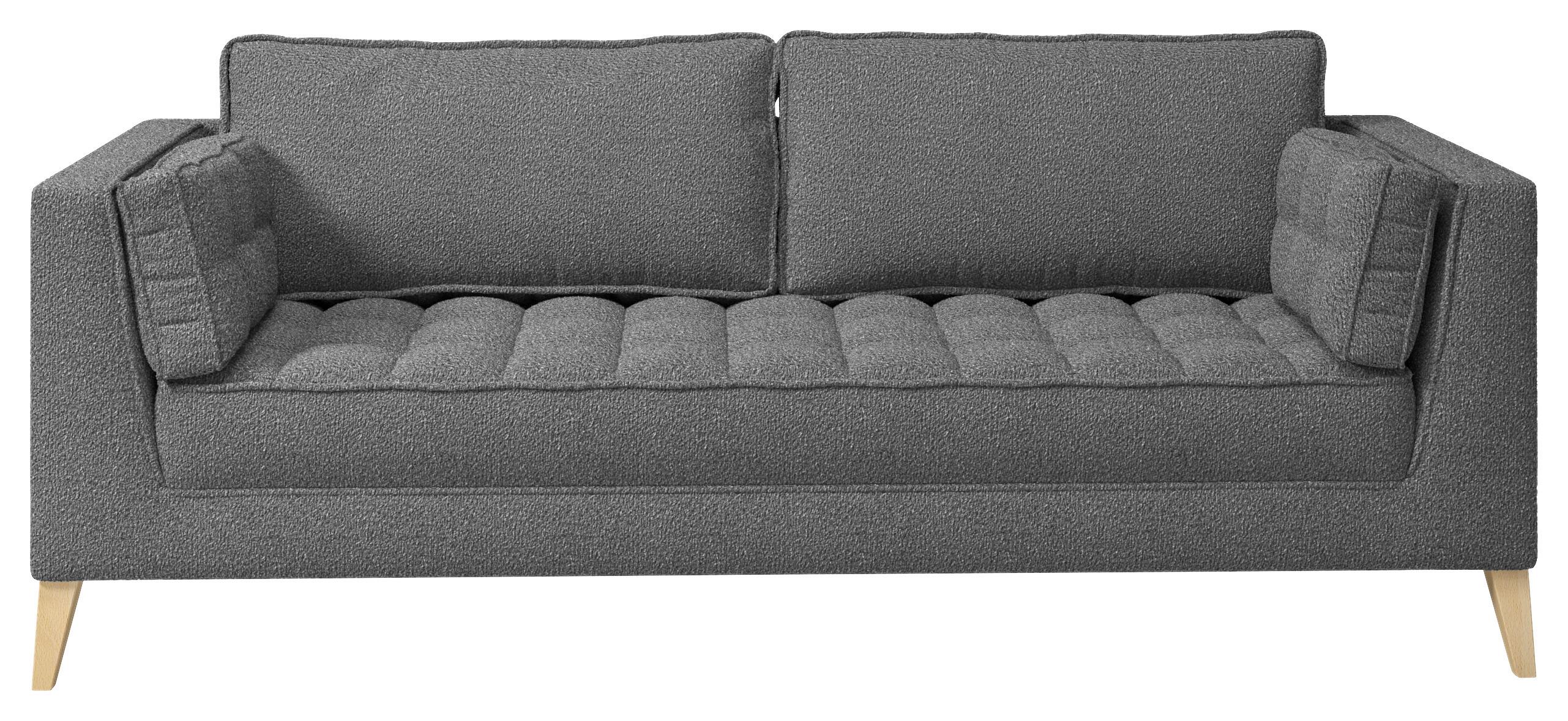 3-sitzer-sofa Doti - Schwarz/Naturfarben, Design, Textil (170/95/85cm) - MID.YOU