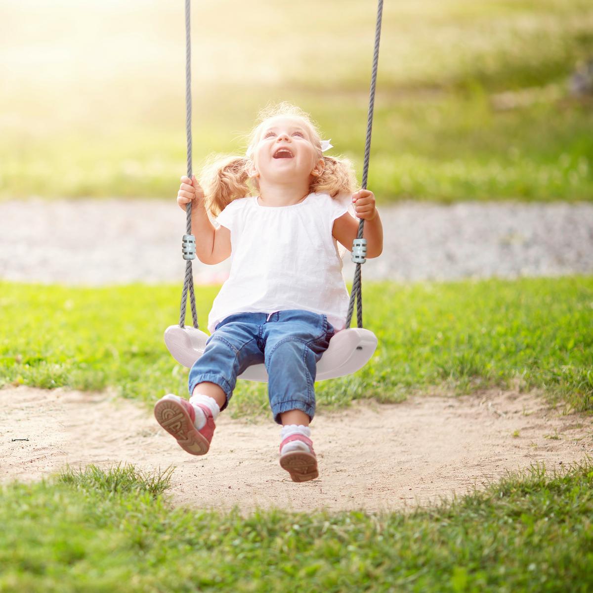 Schaukel Double Swing in Weiß/Anthrazit - Anthrazit/Weiß, Basics, Kunststoff/Metall (210/217/210cm) - Ambia Garden