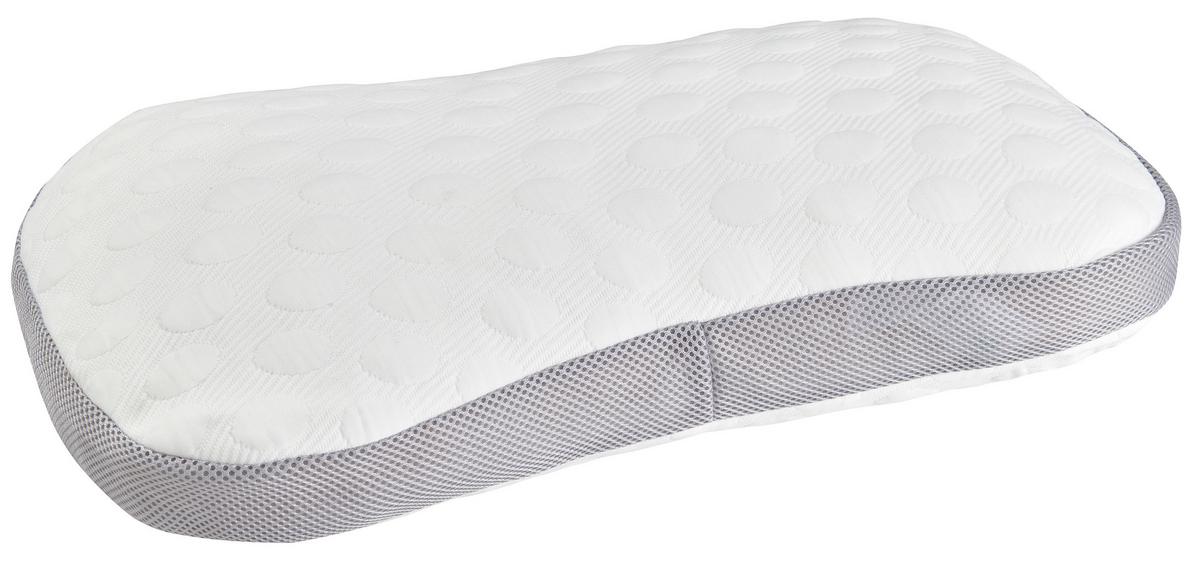 Šijový vankúš Lucy, 36/60/6cm, biela - biela, textil (36/60cm) - Nadana