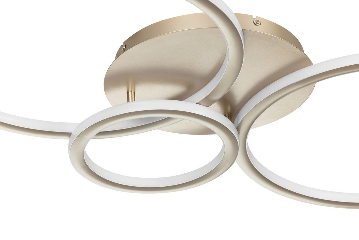 Led-deckenleuchte Cassian - Champagner, Basics, Kunststoff/Metall (95/50/7,5cm) - Luca Bessoni