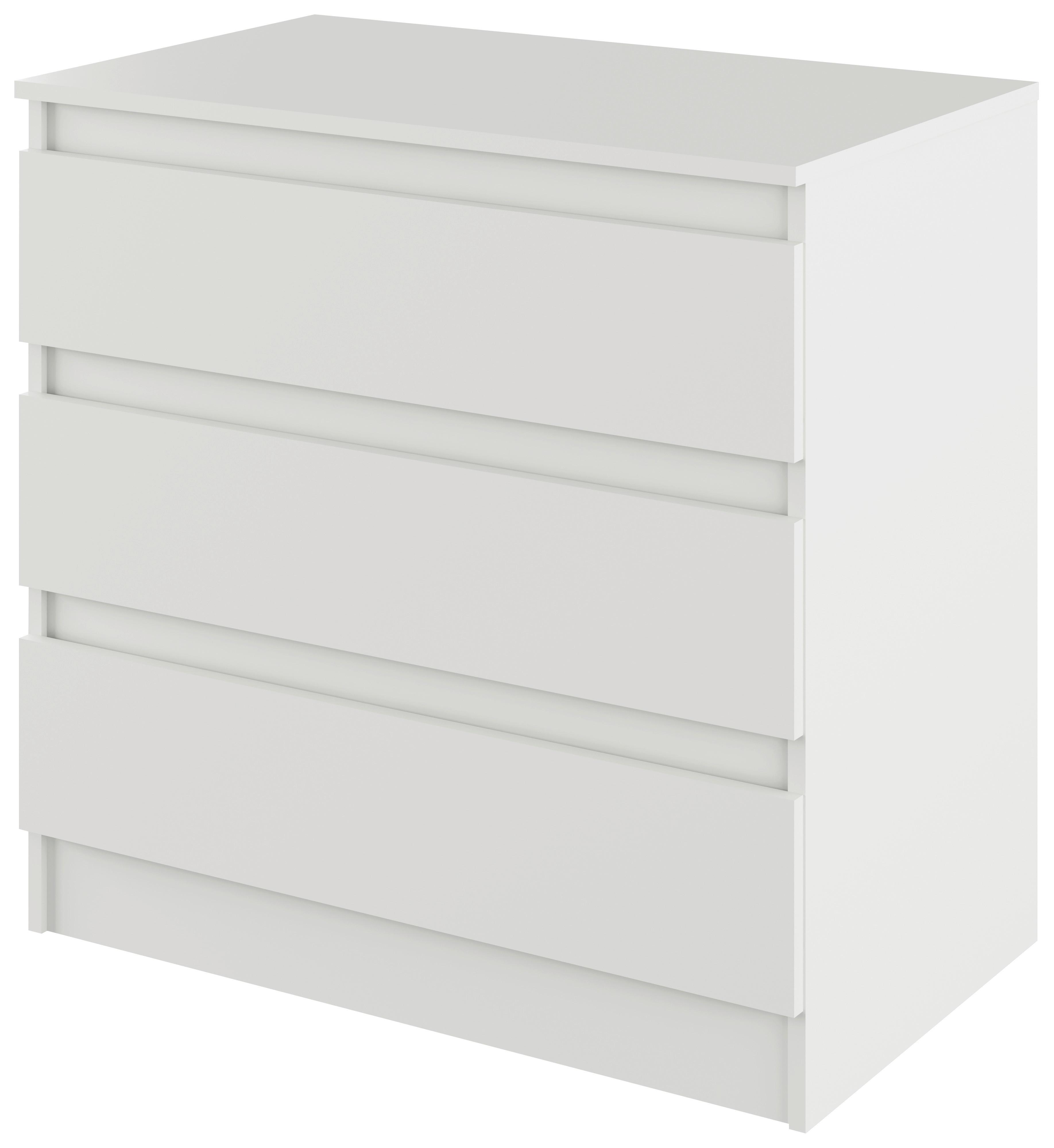 Komoda Zoro biela - biela, Modern, kompozitné drevo (80/78/48cm) - Based