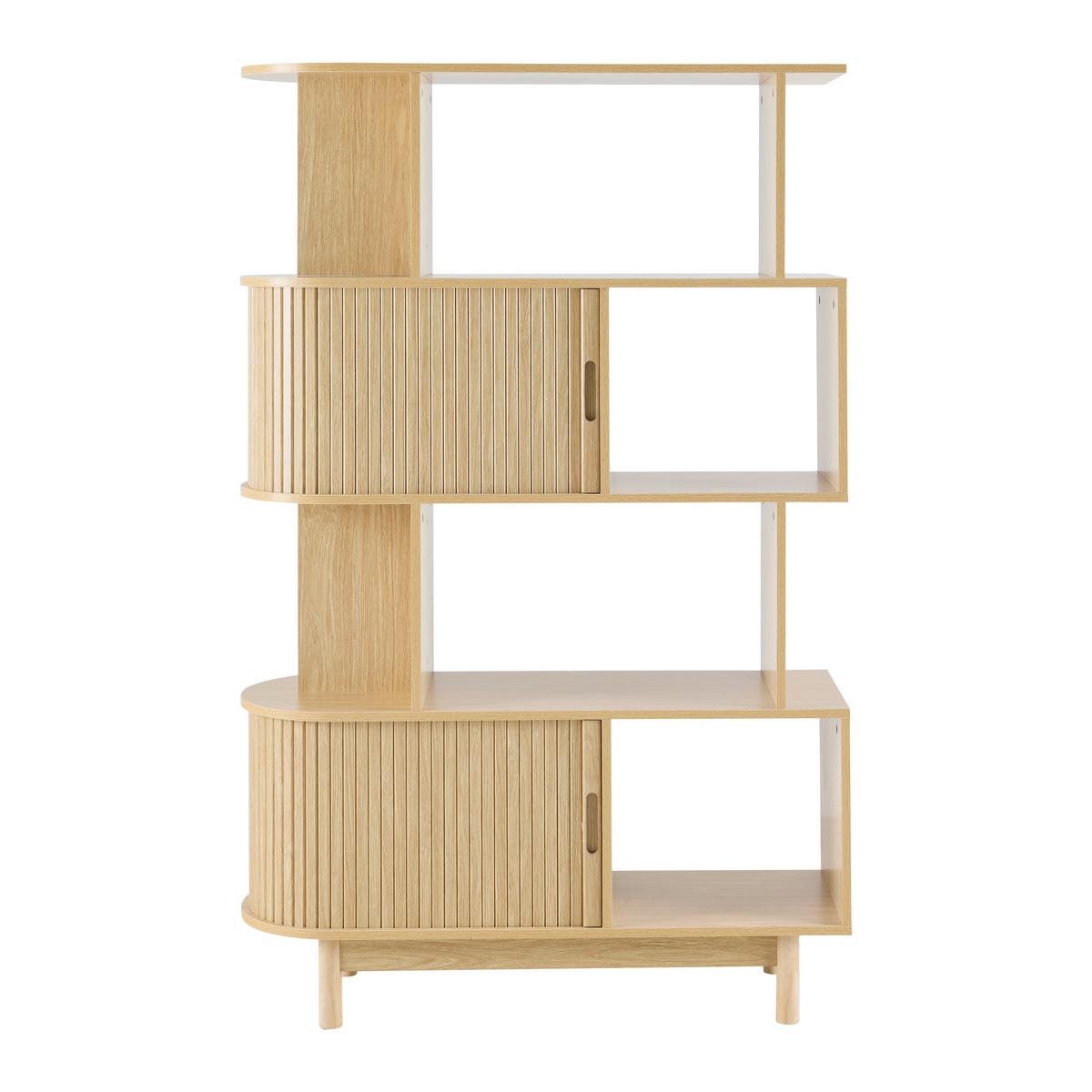 REGÁL SKANDY -EXKLUSIV- - prírodná farba, Modern, drevo/kompozitné drevo (100/156/35cm) - Mömax