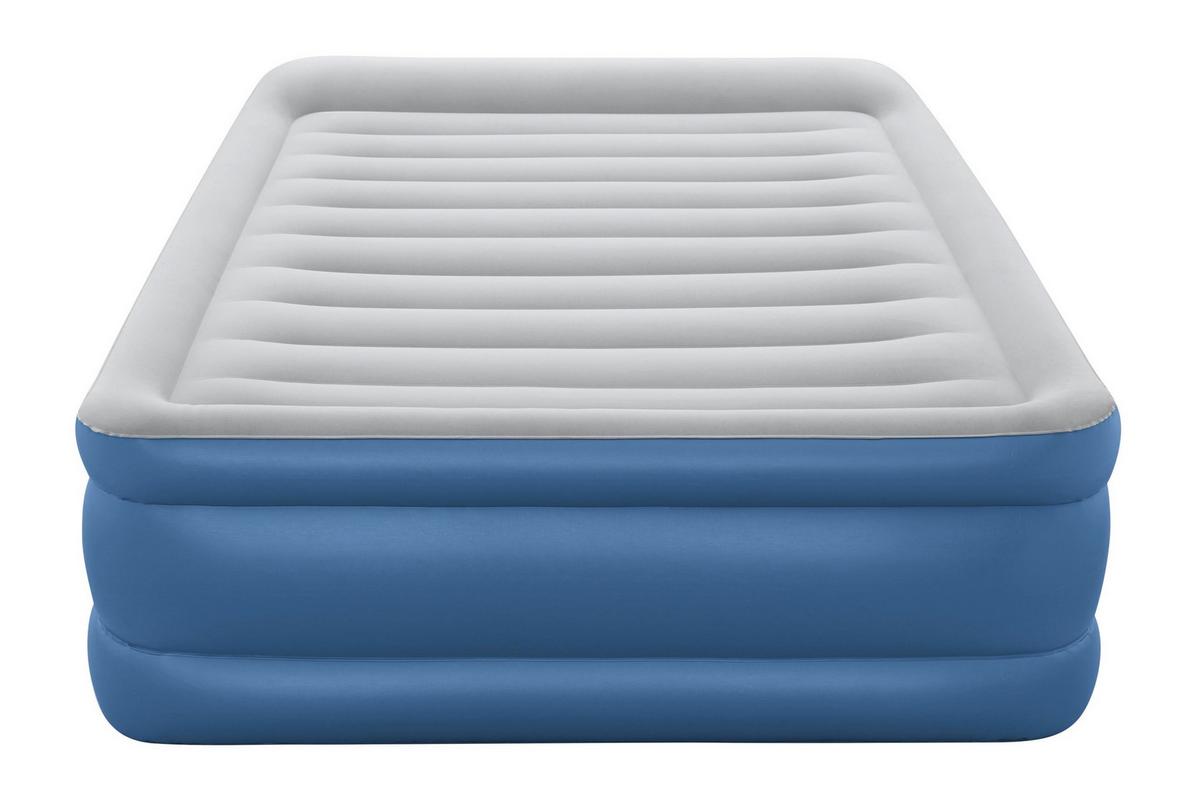 Luftbett Stefan 203x152x61 cm Bis 300kg, inkl. Pumpe - Dunkelblau/Grau, KONVENTIONELL, Kunststoff/Metall (203/152/61cm) - Bestway