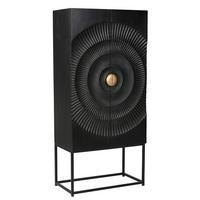SCHRANK Schwarz/Goldfarben B: 75cm - Goldfarben/Schwarz, Design, Holz/Metall (75/160/39cm) - MID.YOU