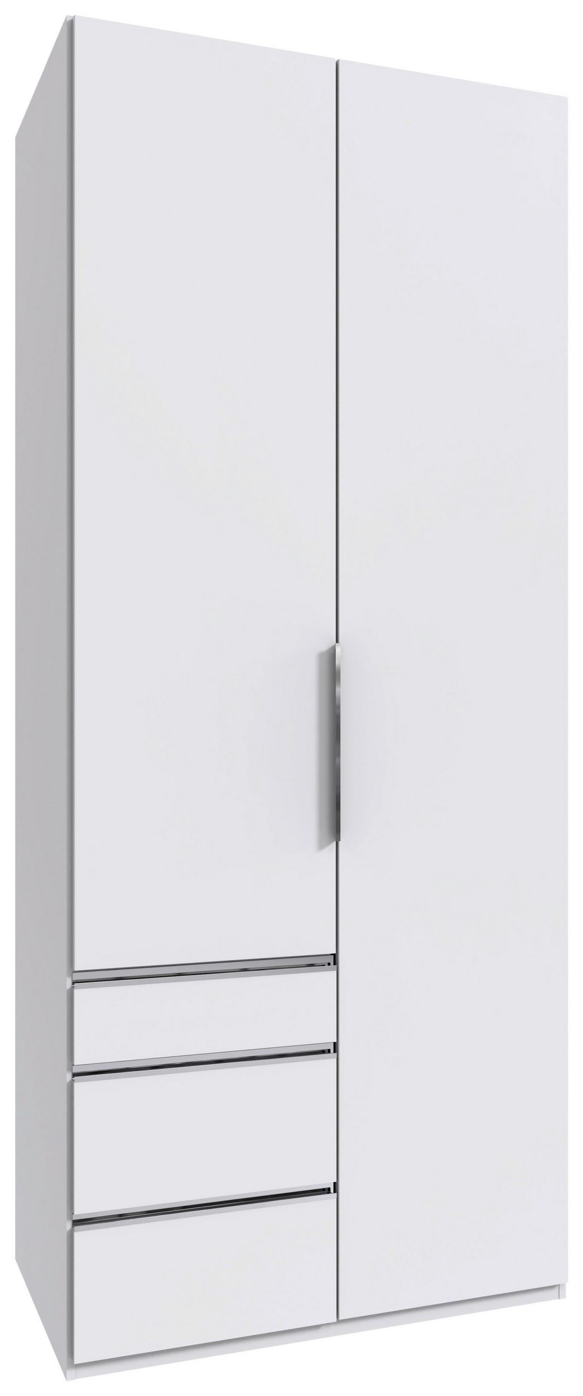 Drehtürenschrank Level 36 A Dekor Weiß, B: 100cm - Weiß, MODERN, Holzwerkstoff (100/236/58cm) - MID.YOU