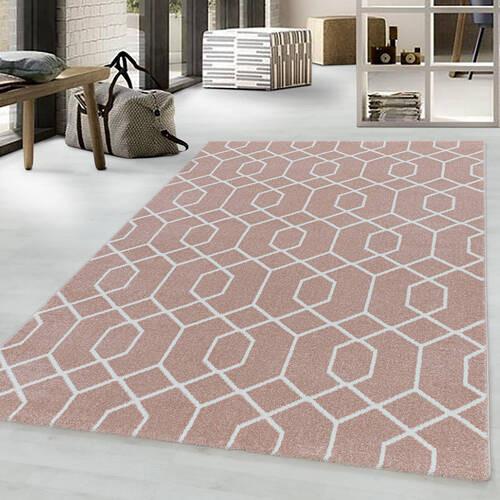 Webteppich Rosa Naturfaser Efor 240x340 cm - Rosa, Basics, Textil (240/340cm)
