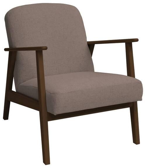 Sessel Retro - Hellbraun/Dunkelbraun, Natur, Holz/Textil (63/78/78cm) - Livetastic