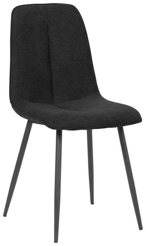 Stuhl Lago Schwarz Lago - Schwarz, MODERN, Holz/Textil (47/87/58cm) - P & B