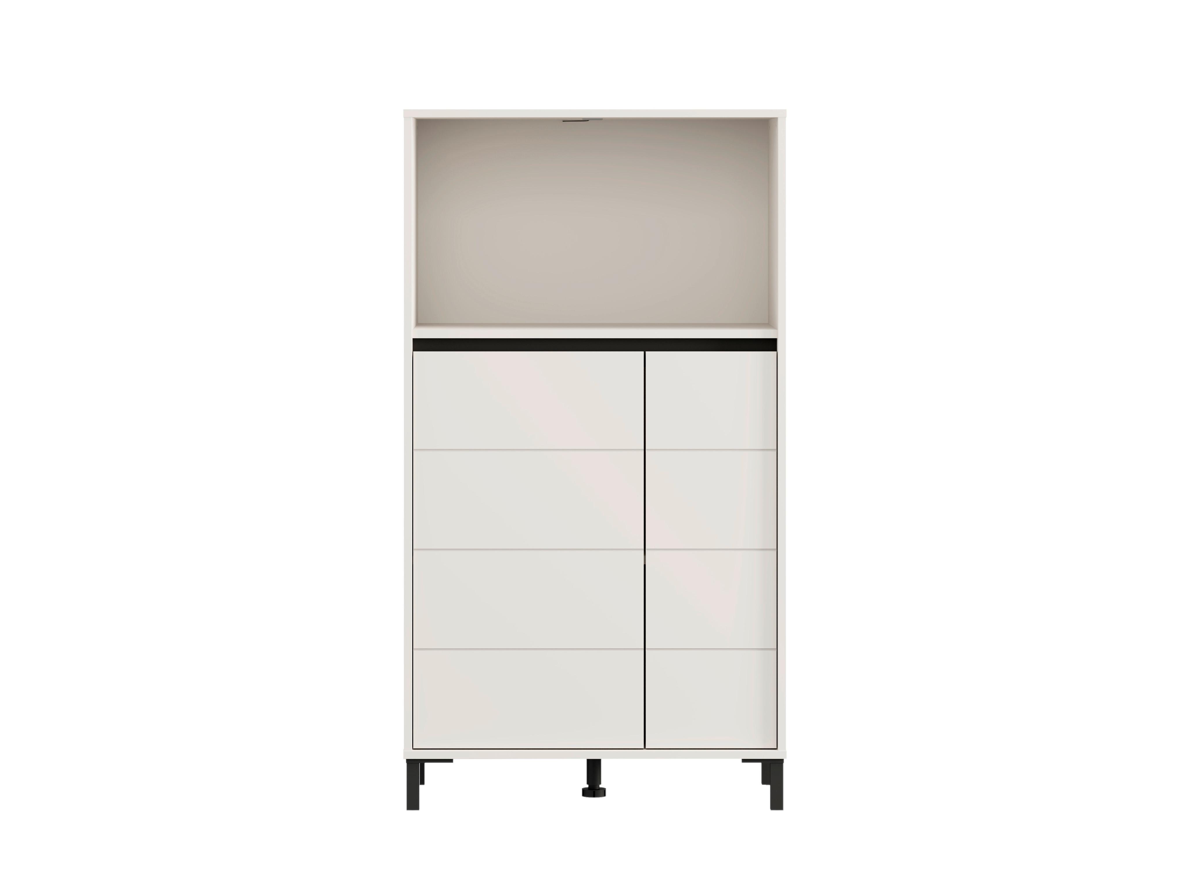 Vitrin Marron 74/135cm - kasmírszínű/fekete, Modern, faalapú anyag (74/135/40cm)