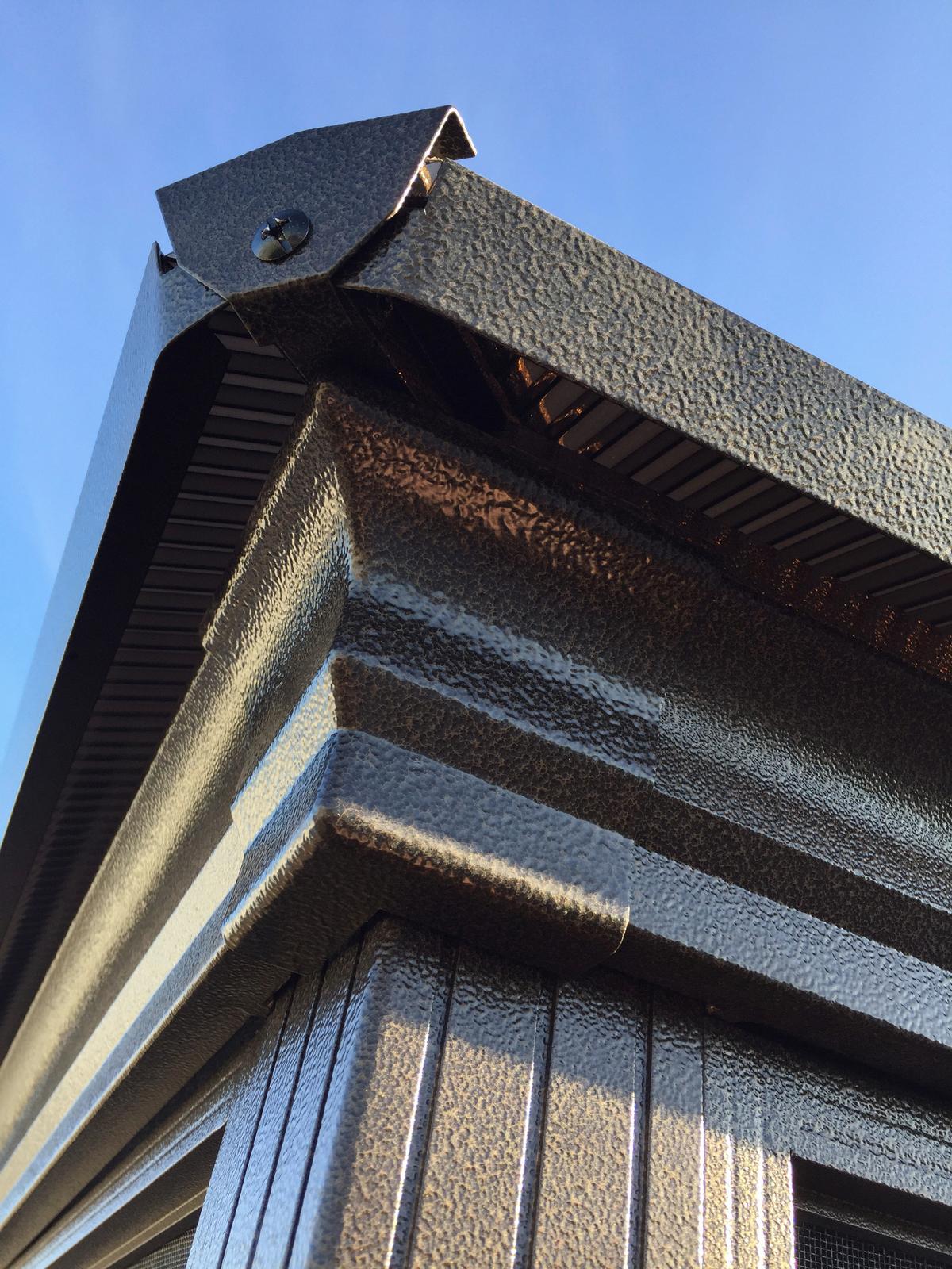 Pavillon Castel 427x362 cm Wetterfest Gartenpavillon - Bronzefarben, Basics, Kunststoff/Metall (427/296/362cm)