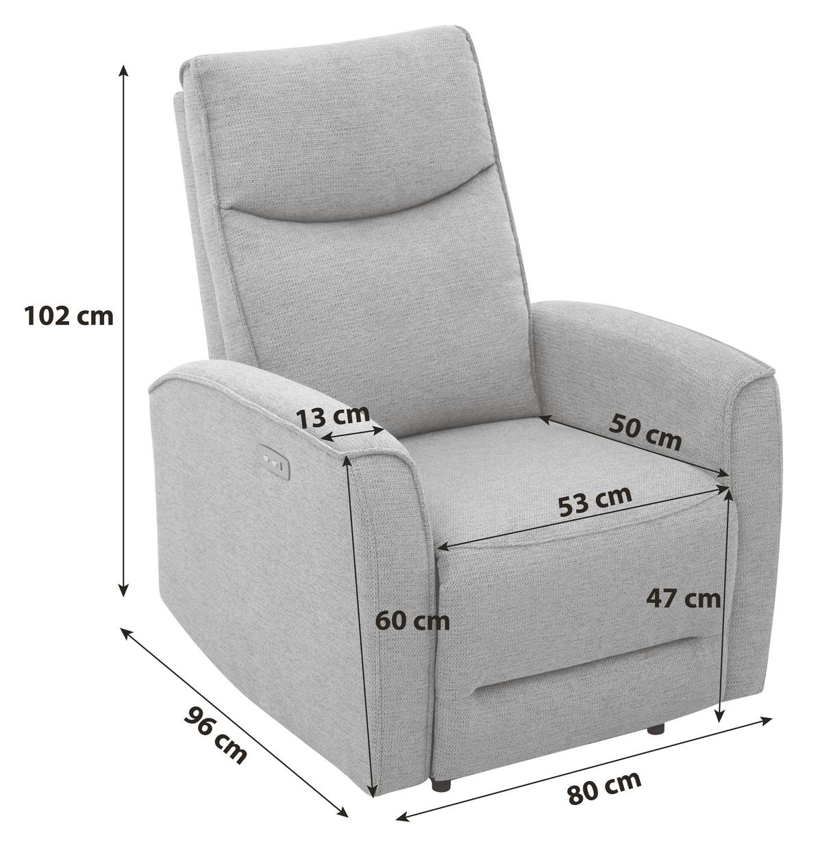 Fernsehsessel Leon beige mit Relaxfunktion - Beige/Schwarz, Basics, Holz/Kunststoff (80l) - Ondega