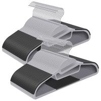 Kleiderbügelset Grau B: 41,5 cm - Grau, Basics, Kunststoff/Metall (41,5cm)