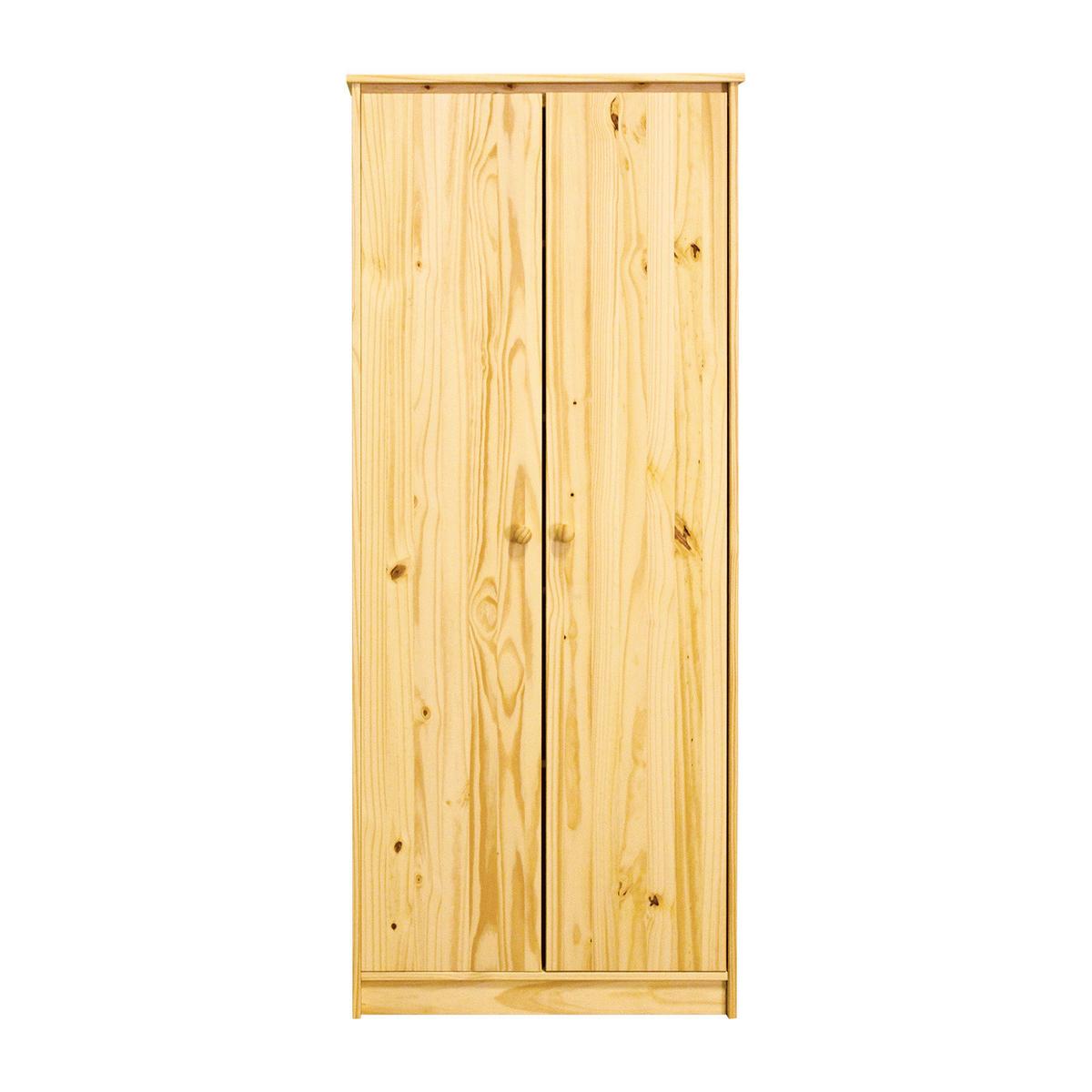 KLEIDERSCHRANK KLEIDERSCHRANK 2 TÜ KIEFER - Naturfarben, Basics, Holz (74/175/50cm) - Livetastic