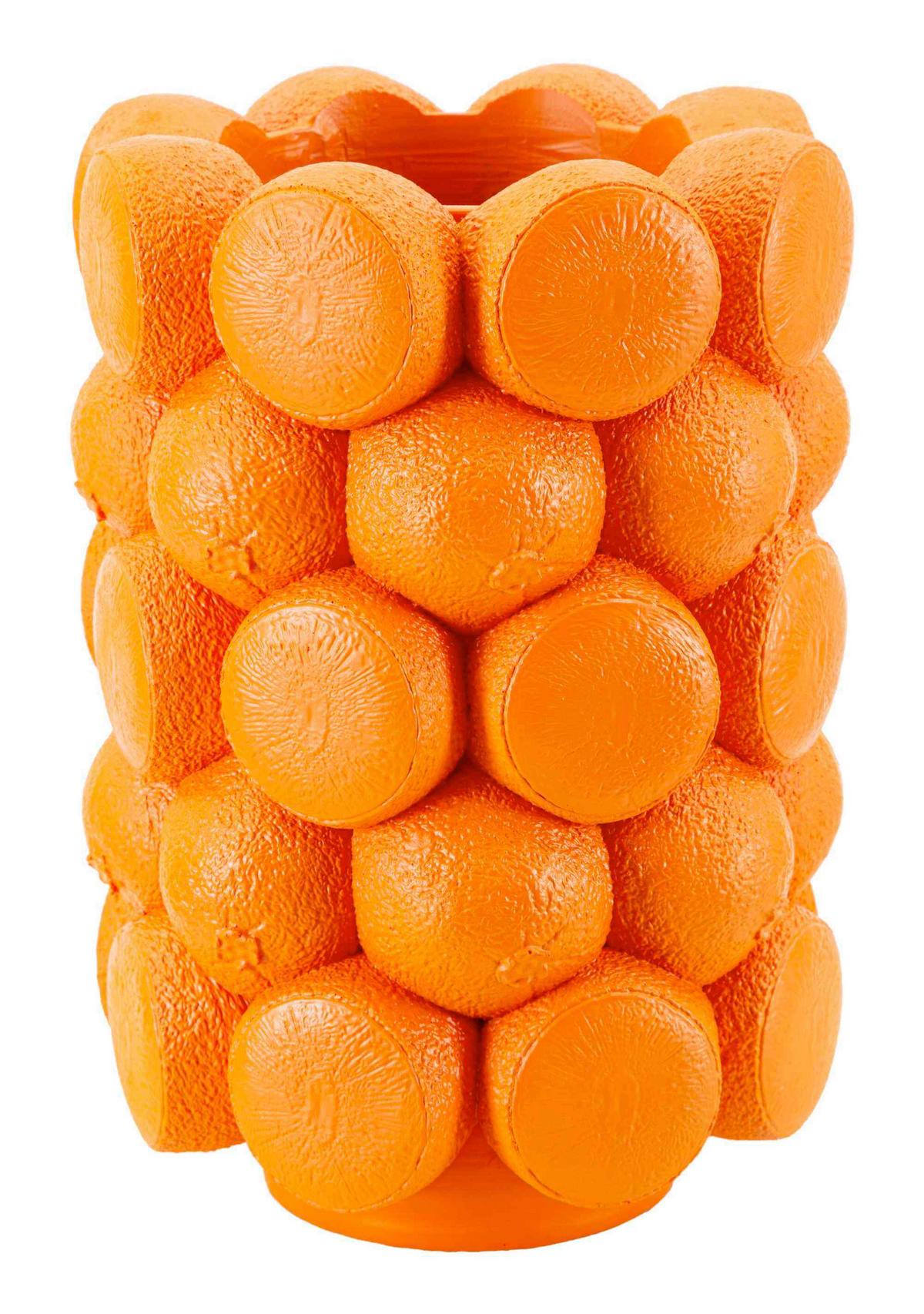 Vase Orange B: 19 Cm - Orange, Basics, Kunststoff (19/28/19  cm)