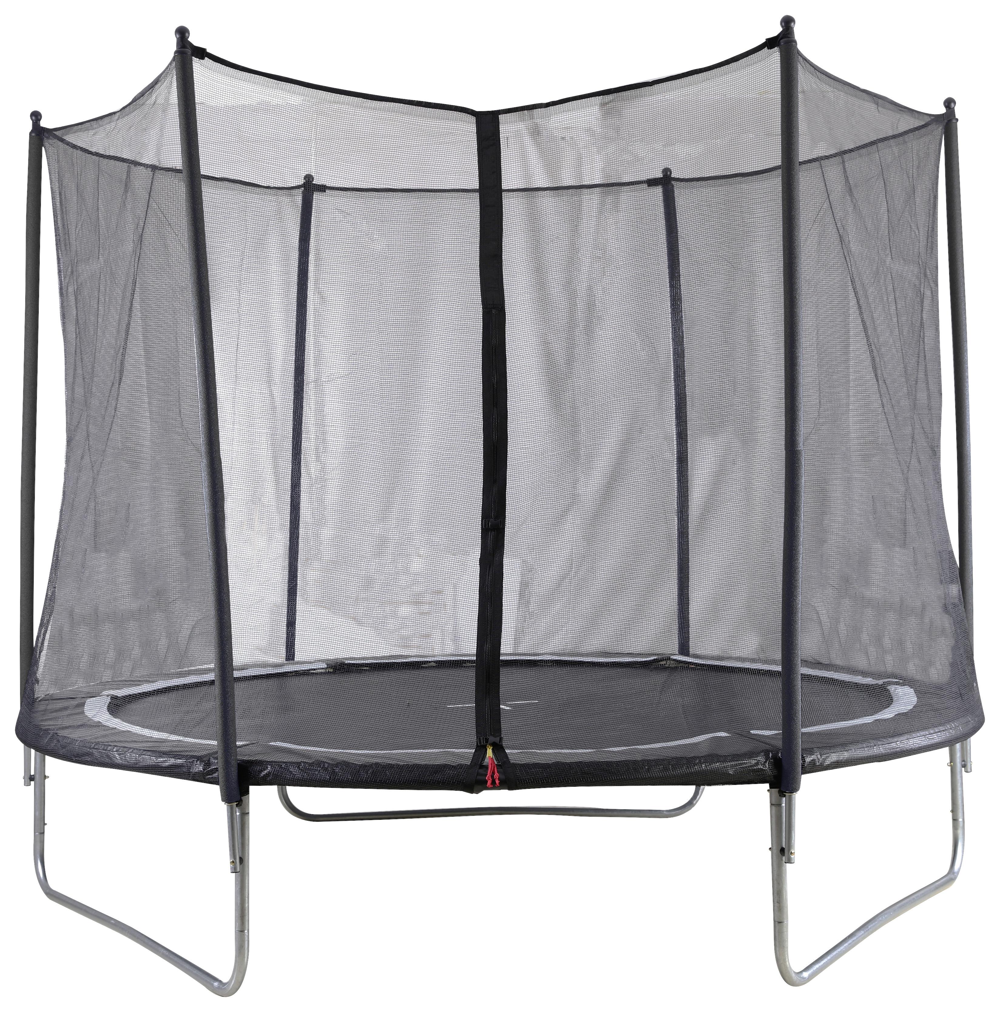 Trampolin Ø 305 cm Mit Sicherheitsnetz Spring - Zinkfarben/Schwarz, Basics, Kunststoff/Metall (305/240cm)