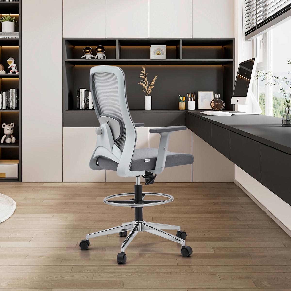 DREHSTUHL Top Work Grau B: 68cm - Grau, MODERN, Kunststoff/Textil (68/136/60cm) - MID.YOU