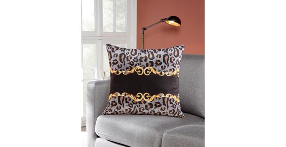 Zierkissen Gianni - Goldfarben/Schwarz, ROMANTIK / LANDHAUS, Textil (45/45cm) - James Wood