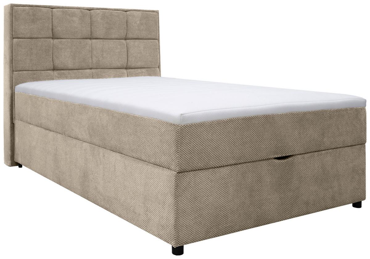 Boxbett Mit Bettkasten Catania 120x200 Cm Creme - Creme, MODERN, Holz/Holzwerkstoff (120/200cm) - MID.YOU