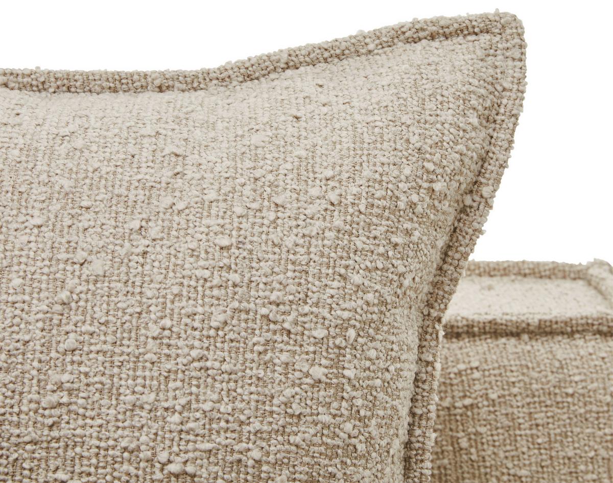 3-sitzer-sofa Aurora Beige Bouclé - Beige/Schwarz, Trend, Textil (227/92/105cm) - Livetastic