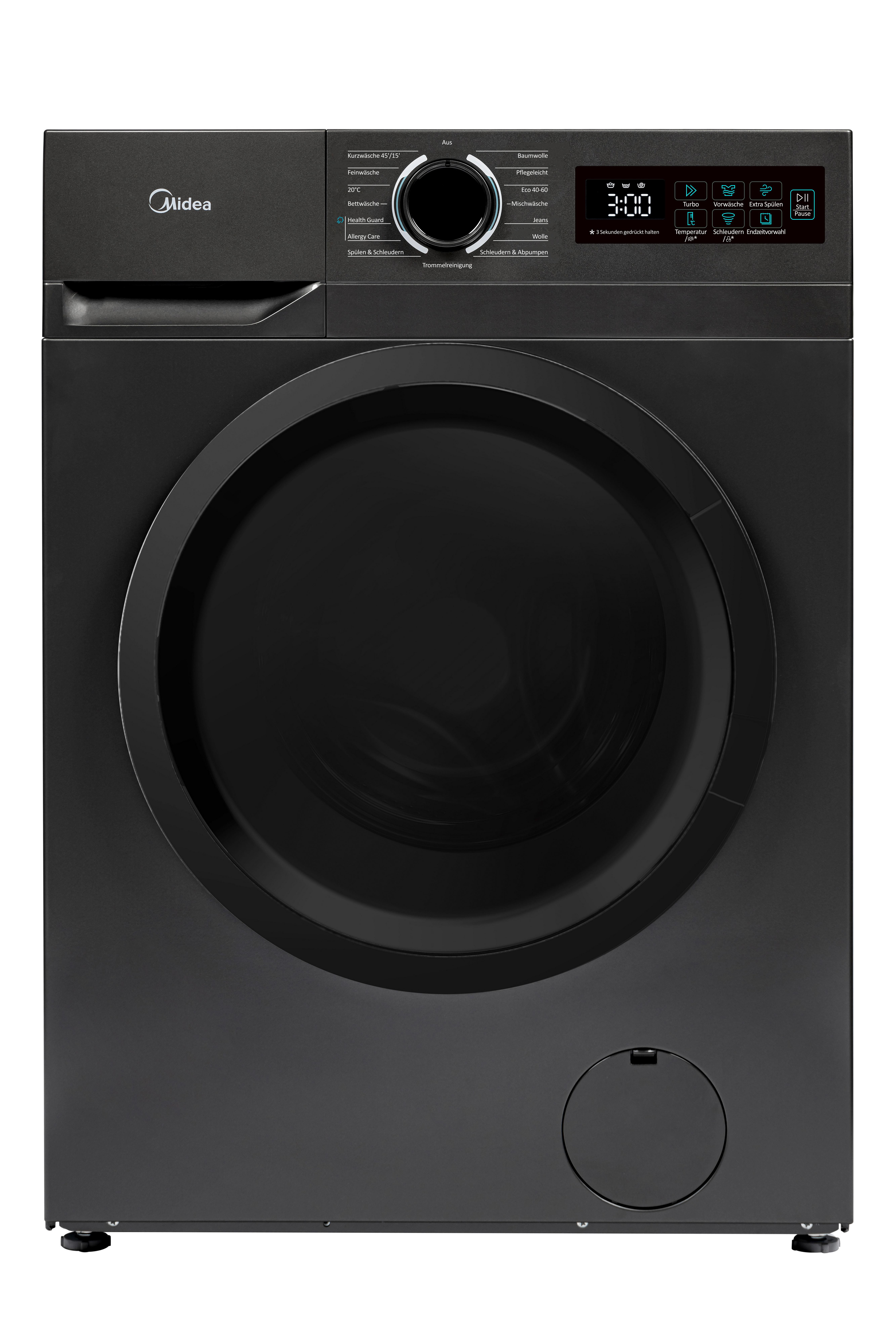 Waschmaschine Mf110w70u-12d - Anthrazit, Basics, Glas/Kunststoff (59.5/85/40cm) - Midea