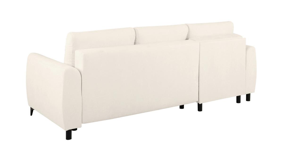 Ecksofa Moli, Creme S: 236x148 cm - Creme/Schwarz, Design, Textil (236/148cm) - MID.YOU