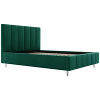 Polsterbett Talera Loft grün 140x200 cm - Buchefarben/Schwarz, KONVENTIONELL, Holz/Textil (140/200cm)