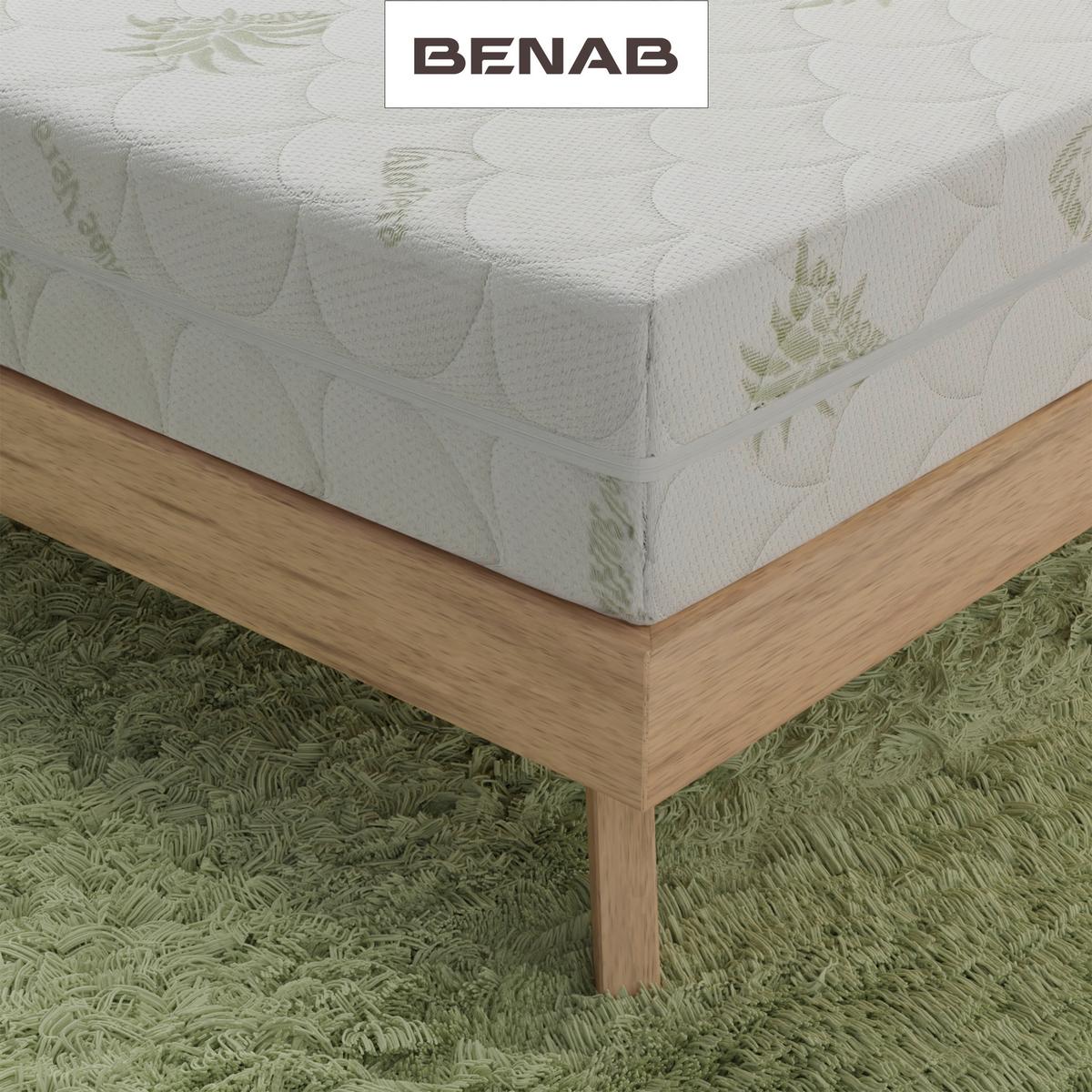 Obojstranný matrac Flora BIO H3/ H4, V: 16cm - biela/zelená, Lifestyle, textil (80/200cm) - Benab