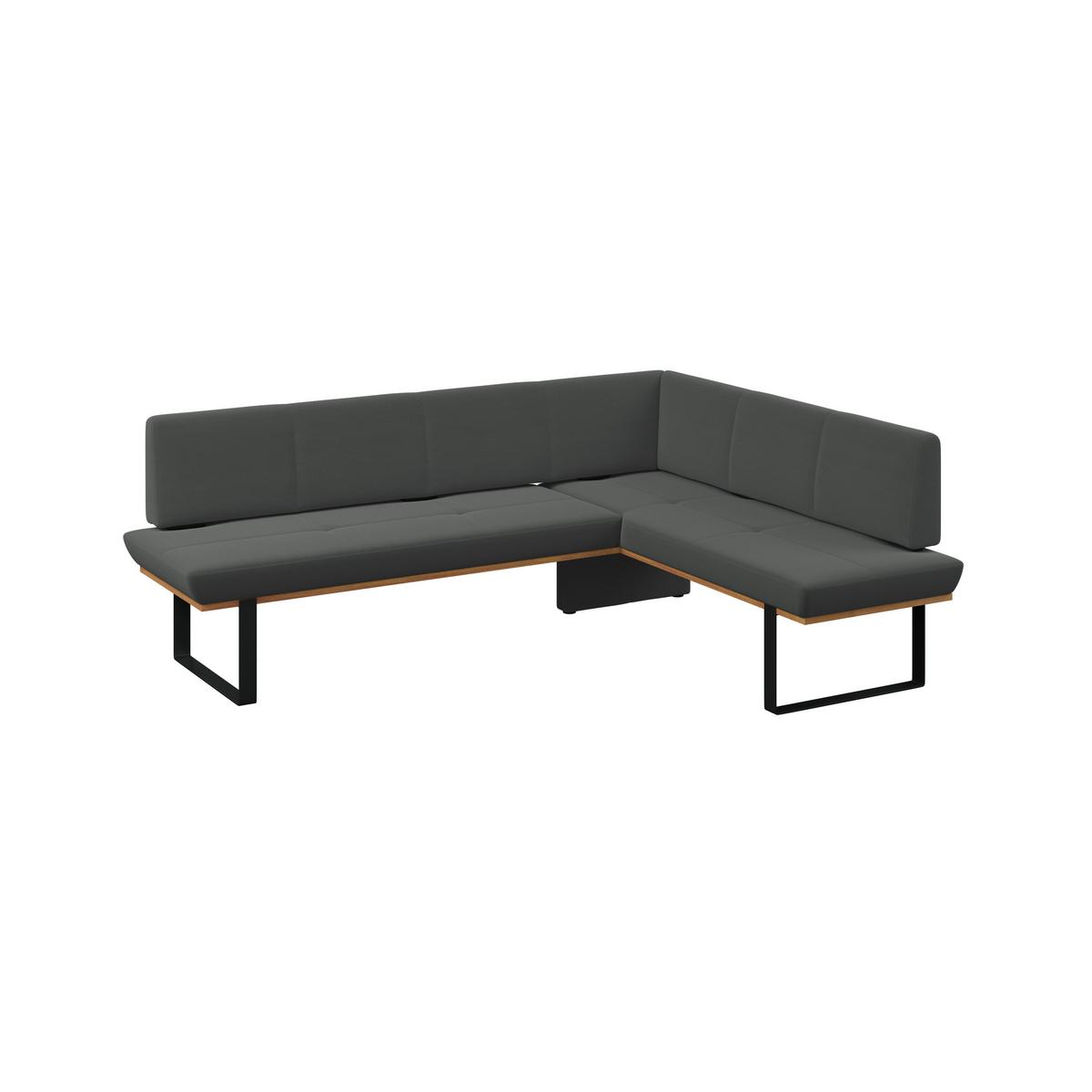 Eckbank Tristan Webstoff anthrazit,S:245x195cm - Anthrazit/Schwarz, MODERN, Holz/Textil (245/195cm) - James Wood