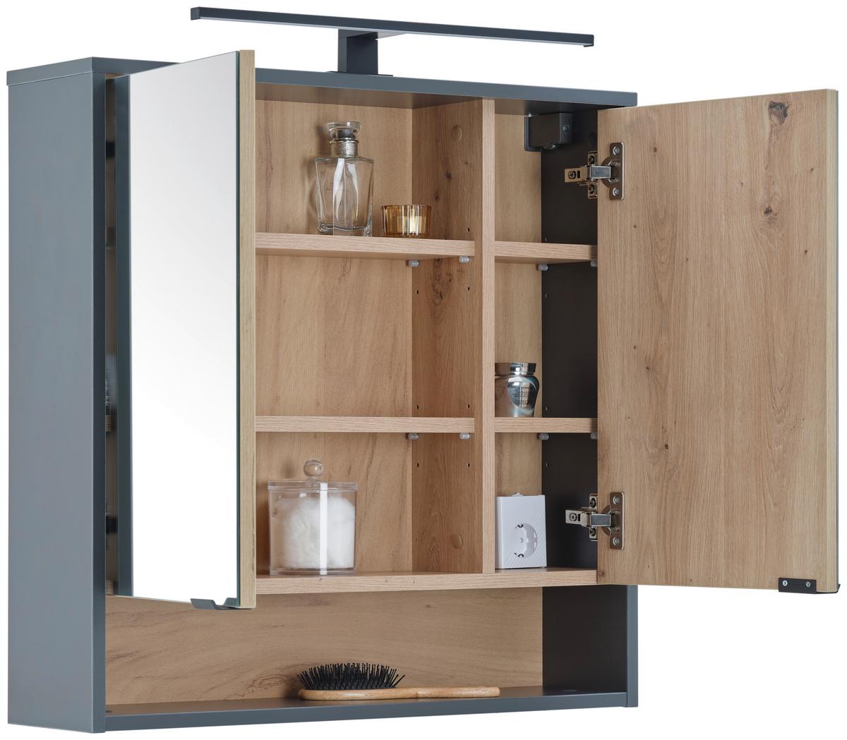 Spiegelschrank Fabio Stehend & Hängend Montierbar - MODERN, Glas/Holzwerkstoff (70/68/17,5cm)