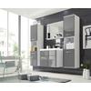 Badmöbel-set Bht:140x133x35cm Montreal Xl Weiß Matt/grau - Weiß/Grau, LIFESTYLE, Holzwerkstoff (120cm) - P & B