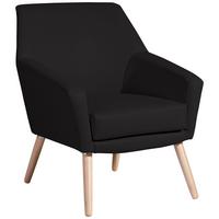 Polstersessel mit Armlehnen Alegro Lederlook Schwarz - Buchefarben/Schwarz, Design, Textil (67/81/71cm) - Max Winzer
