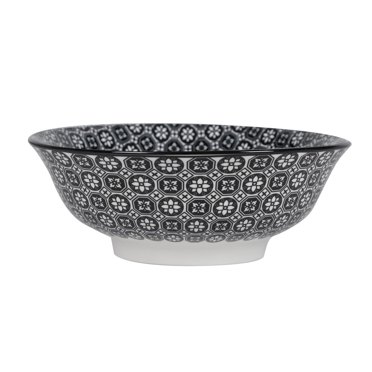 Hlboký tanier SHIVA - čierna/biela, Lifestyle, keramika (21/7,8cm) - Mömax