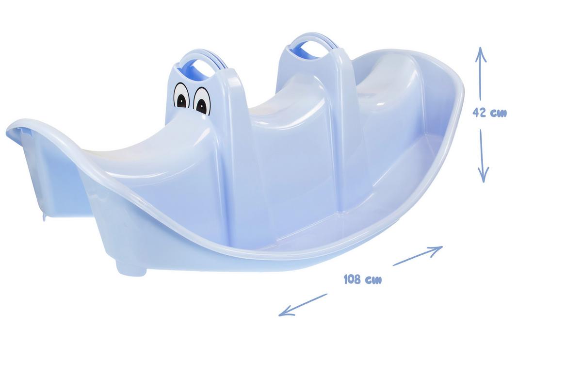 Houpačka BIG ROCKER, š/v/h: 108/42/61cm - světle modrá, Konvenční, plast (108/42/61cm)