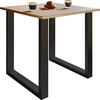 Jedálenský stôl XONA - čierna/dub sonoma, Basics, kov/kompozitné drevo (80/50/76cm) - MID.YOU