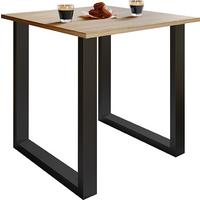 Esstisch Xona 80x50 cm Schwarz/Eiche Dekor - Schwarz/Sonoma Eiche, Basics, Holzwerkstoff/Metall (80/50/76cm) - MID.YOU