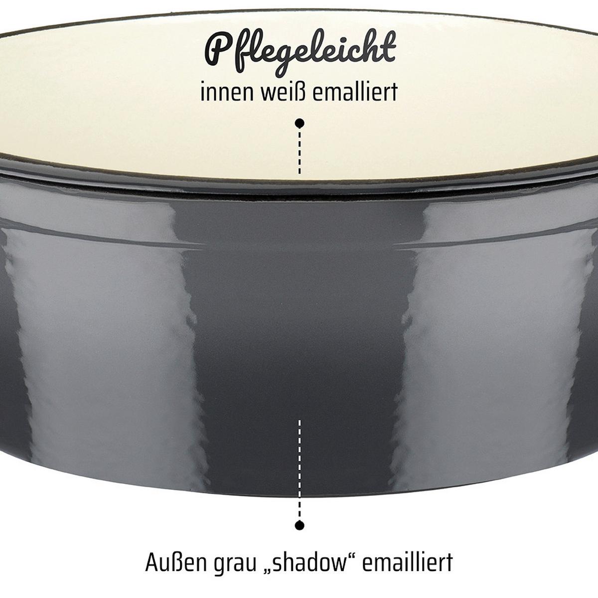 Gsw Bräter Grey Shadow Grau, L/b/h:33x25x13cm - Grau, Basics, Metall (33/25/13cm) - GSW