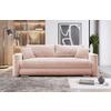 Schlafsofa Ralf Rosa B: 232 cm - Silberfarben/Rosa, Design, Textil (232/88/105cm) - MID.YOU