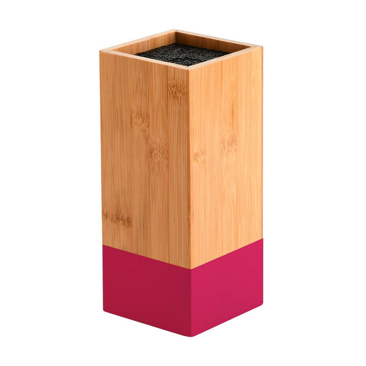 Messerblock Brombeere - Hellbraun/Brombeere, Basics, Holz/Kunststoff (10/10/23cm) - Kesper