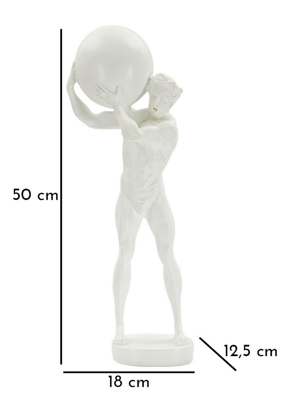 Skulptur Kunststoff, Weiß - Basics, Kunststoff (18/50/12.5cm)