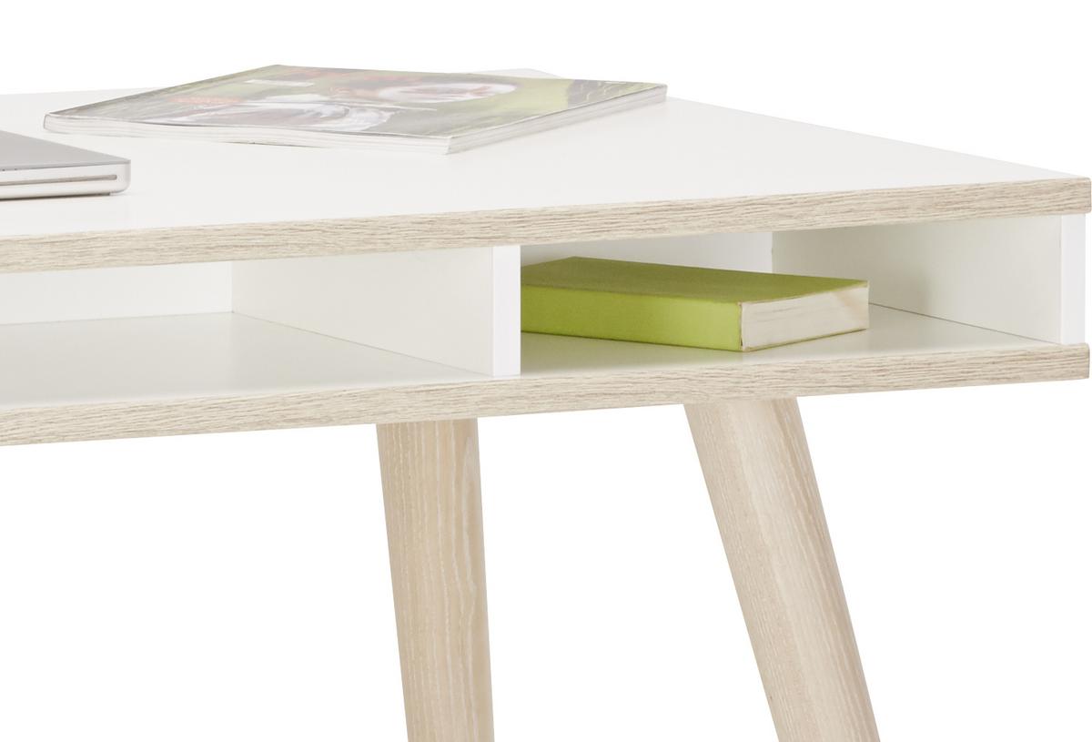 Íróasztal Billund - tölgyfa/fehér, Modern, faalapú anyag/fa (120/60/75cm) - MID.YOU