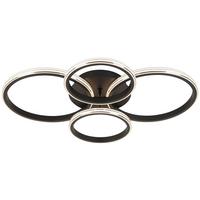 STROPNÉ LED SVIETIDLO MAXI - čierna/chrómová, Modern, kov/plast (62/46/9cm) - Mömax