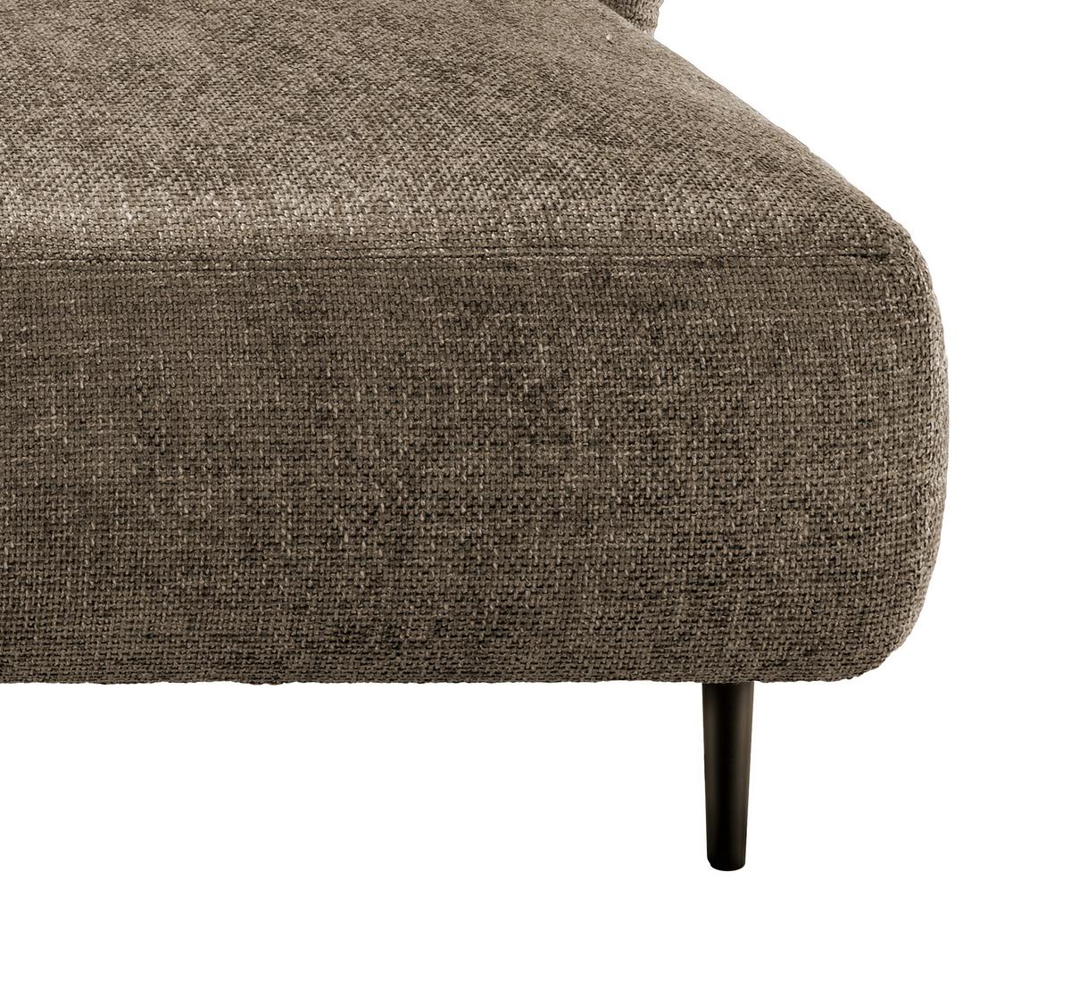 Ecksofa Piatelli Cappuccino S: 269x172 cm - Schwarz/Cappuccino, MODERN, Textil (269/172cm) - MID.YOU