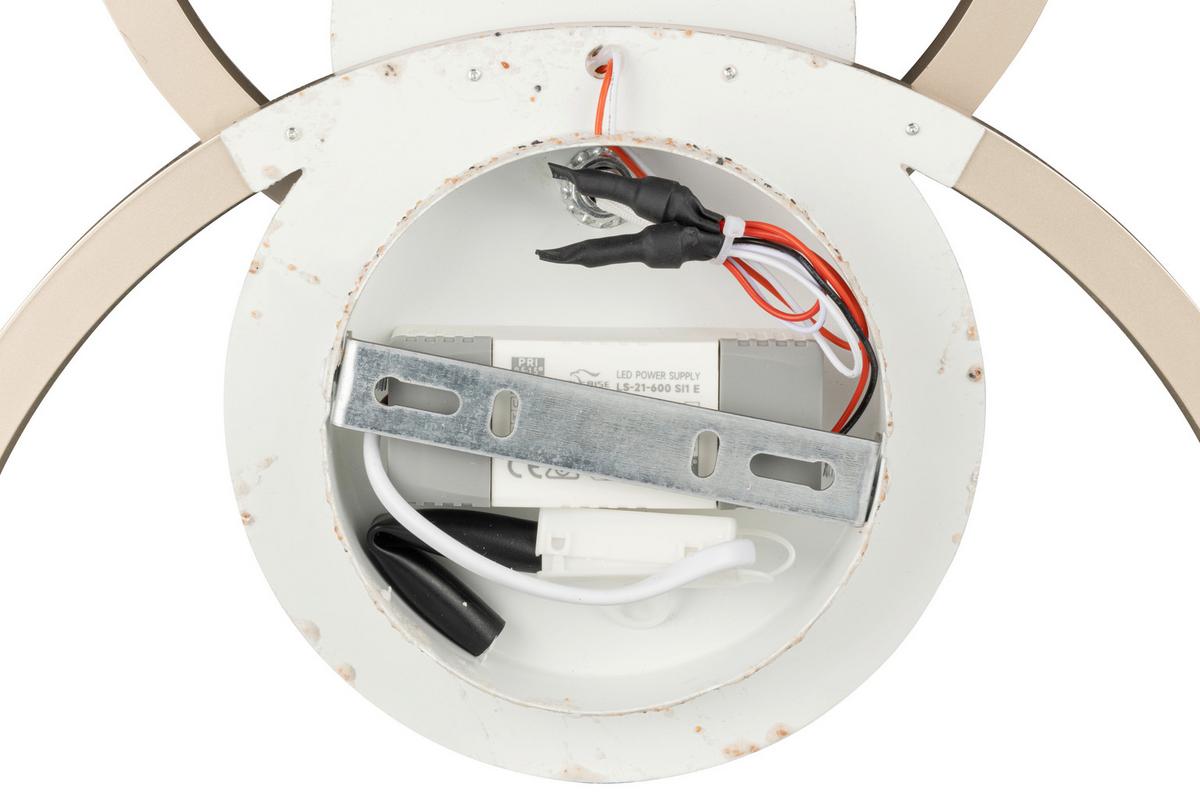 LED-Deckenleuchte, 4000k Charles - Champagner, Basics, Kunststoff/Metall (50/33/6.8cm)